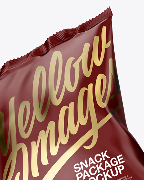 Two Matte Snack Packages Mockup