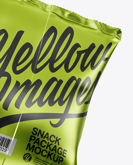 Two Metallic Snack Packages Mockup