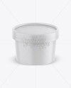 Carton Ice Cream Cup Mockup - Front View (High-Angle Shot)