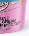 Carton Ice Cream Cup Mockup - Front View (High-Angle Shot)