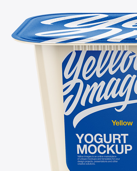 2 Pack Yogurt Mockup - Front View (High Angle Shot)