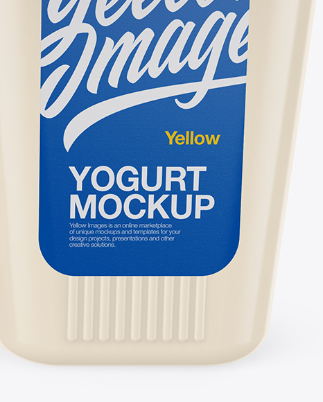 2 Pack Yogurt Mockup - Front View (High Angle Shot)