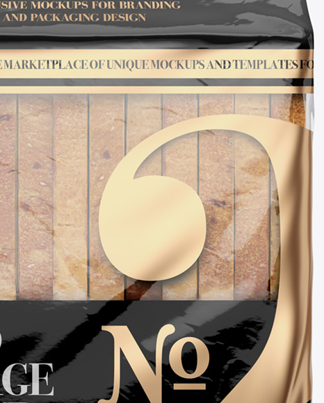 Bag W/ Sliced Bread Mockup - Front View