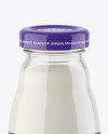 Clear Glass Milk Bottle (High Angle Shot)