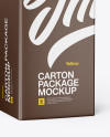 Carton Package Mockup - Half Side View