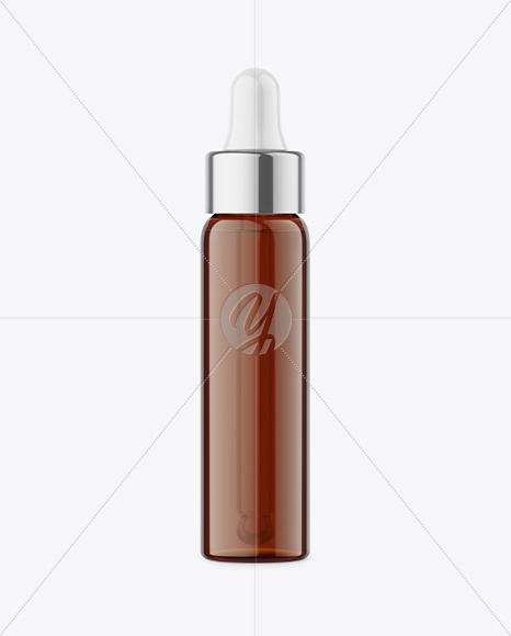 Amber Glass Dropper Bottle Mockup Amber Glass Dropper Bottle Mockup