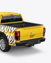 Pickup Truck Mockup - Back Half Side View