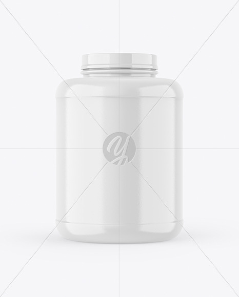 Glossy Protein Jar Mockup