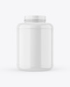 Glossy Protein Jar Mockup