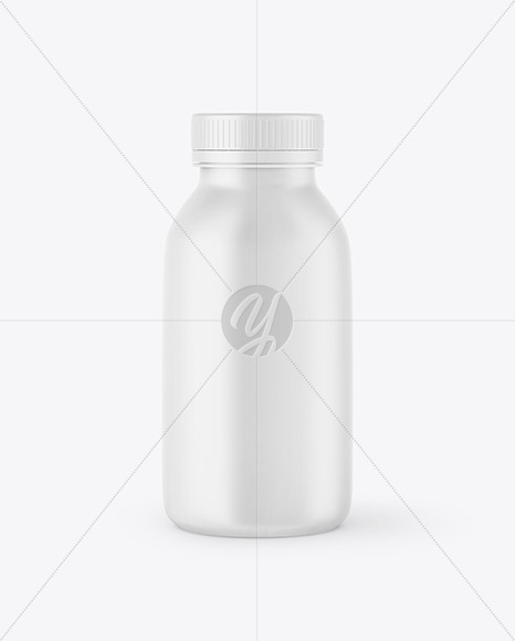 250ml Matte Plastic Yogurt Bottle Mockup