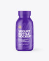 250ml Matte Plastic Yogurt Bottle Mockup