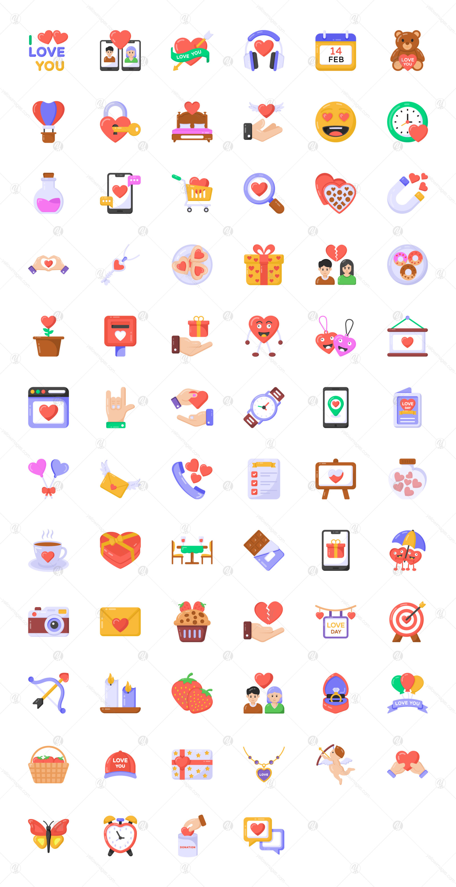 70 Valentine's Day Icons 70 Valentine's Day Icons