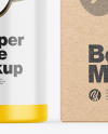 Matte Dropper Bottle w/ Kraft Box Mockup