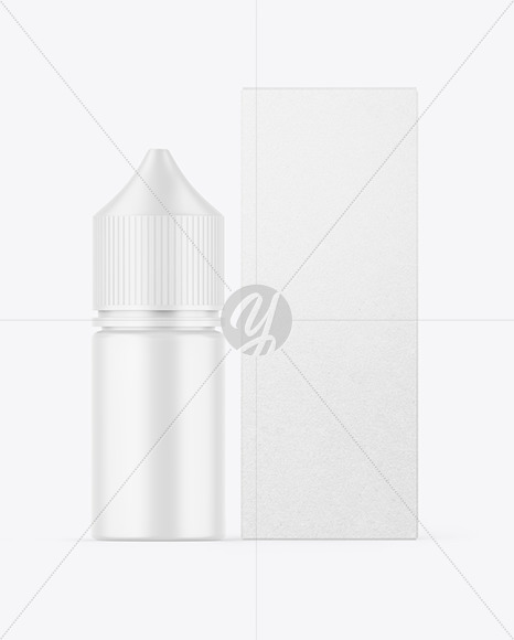 Matte Dropper Bottle w/ Kraft Box Mockup