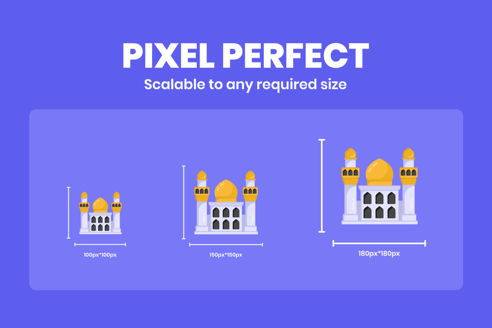 Worship buildings flat icons Worship buildings flat icons