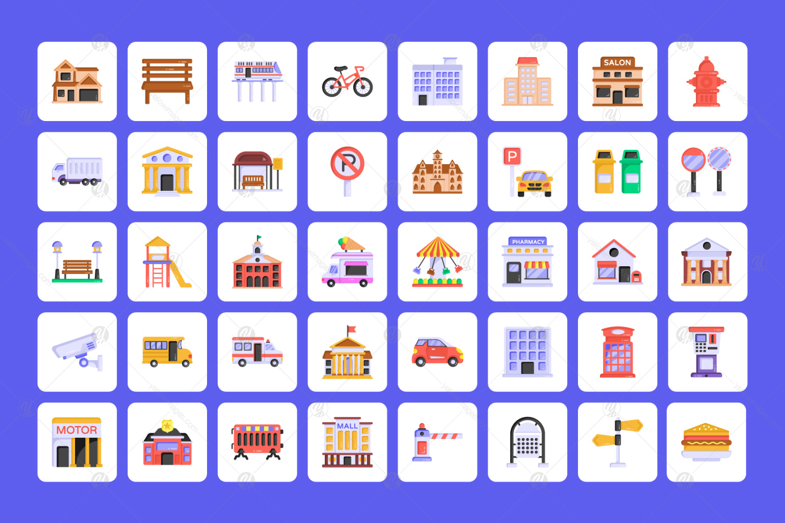 96 Urban Life vectors Icons