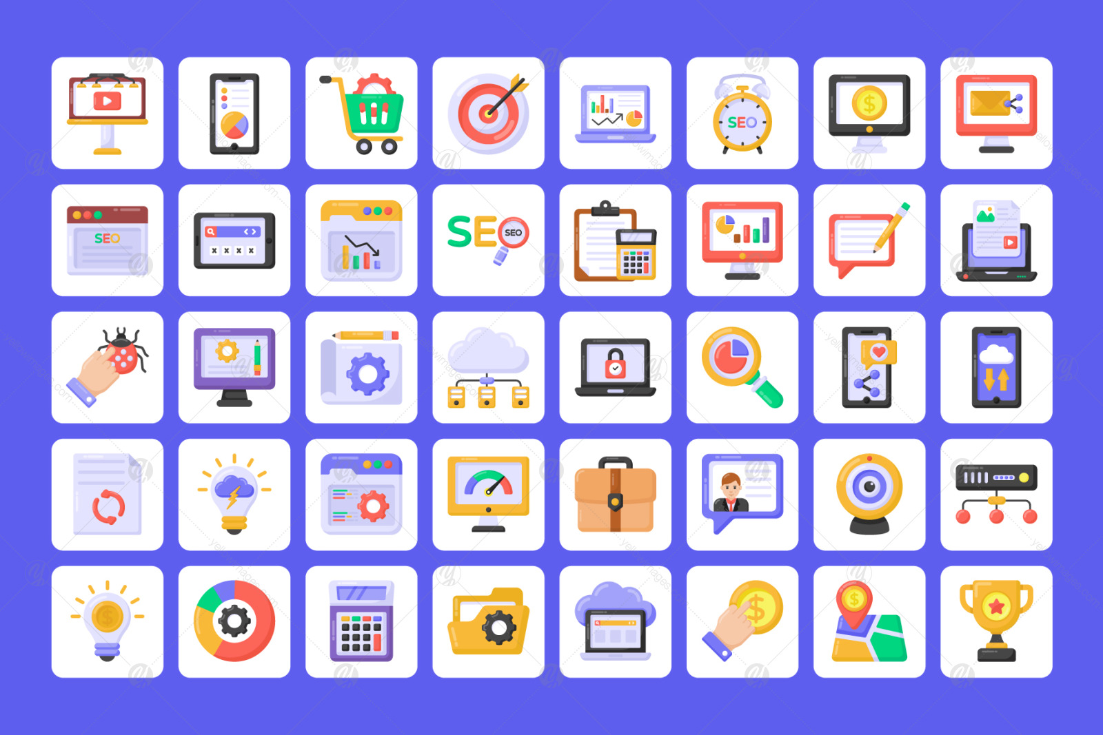 180 SEO Flat Vector Icons 180 SEO Flat Vector Icons
