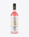 Clear Glass Pink Wine Bottle Mockup