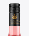 Clear Glass Pink Wine Bottle Mockup
