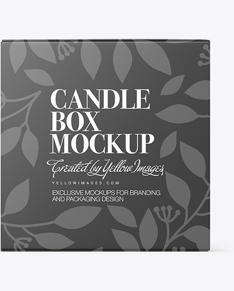 Metallized Candle w/ Box Mockup