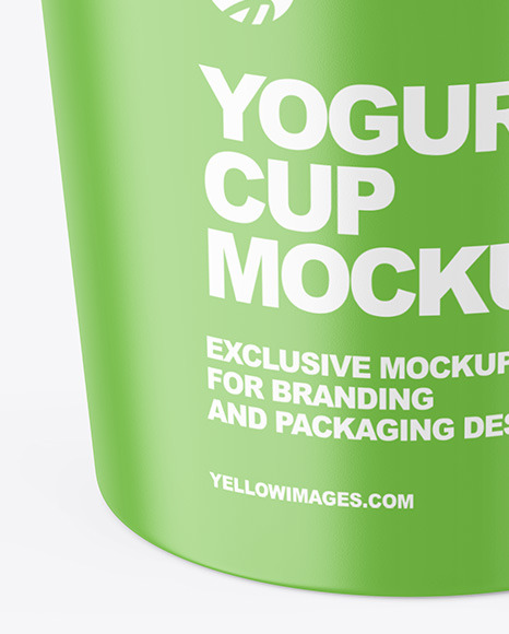 Matte Yogurt Cup Mockup