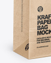 Kraft Paper Bag w/ Handles Mockup