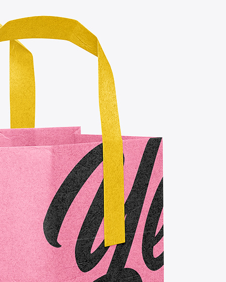 Kraft Paper Bag w/ Handles Mockup