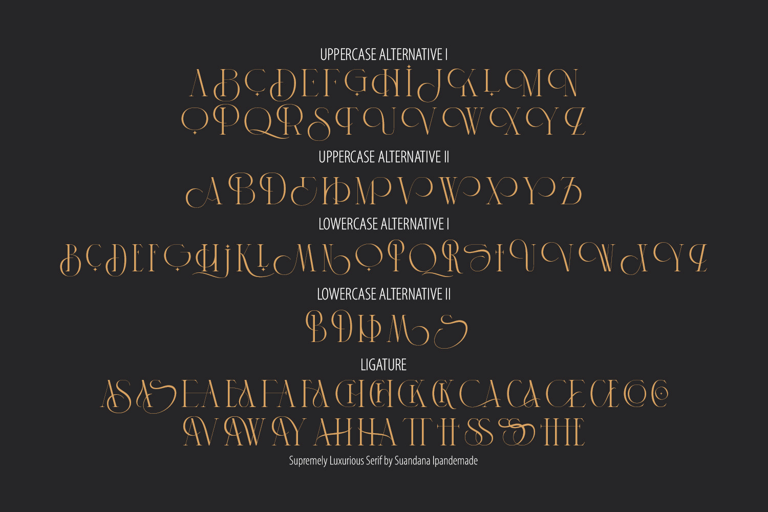 Supremely Luxurious Typeface