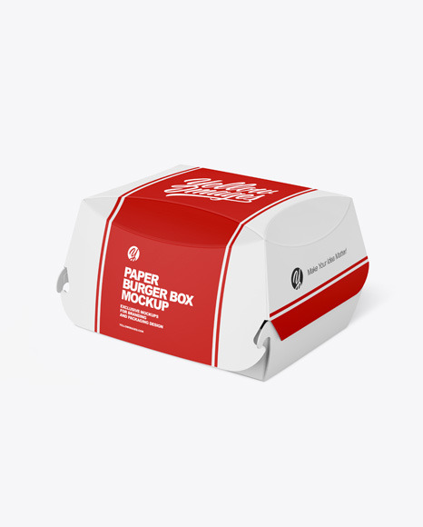 Paper Burger Box Mockup