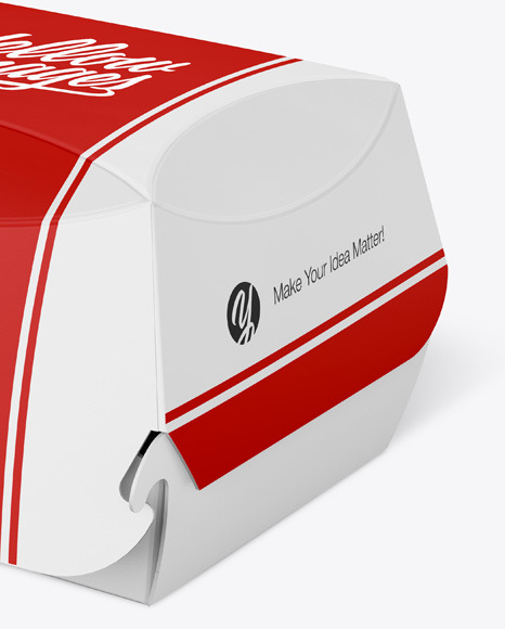 Paper Burger Box Mockup