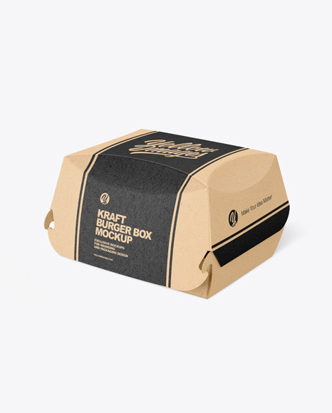 Kraft Burger Box Mockup