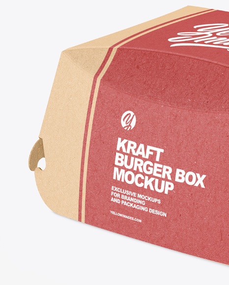 Kraft Burger Box Mockup