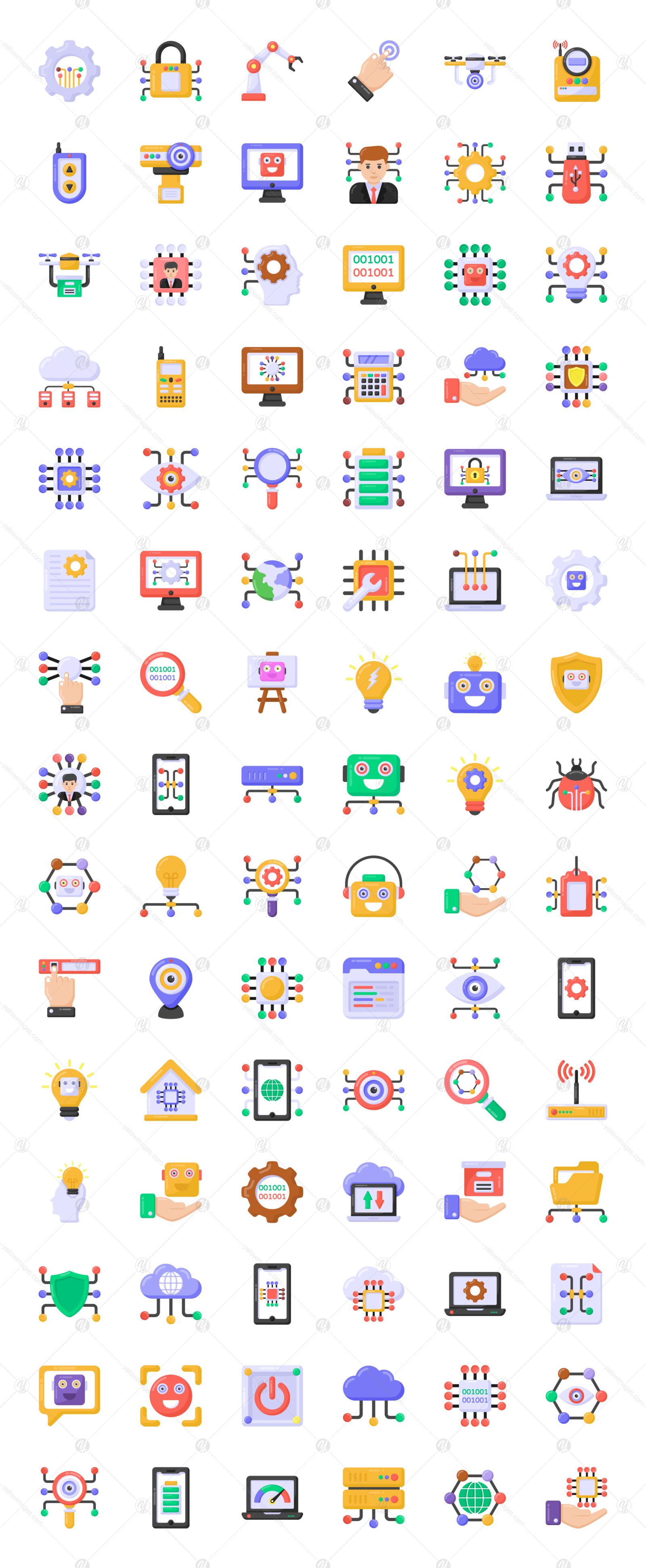 90 Flat Artificial intelligence Icon