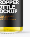 Clear Glass Dropper Bottle with Oil Mockup