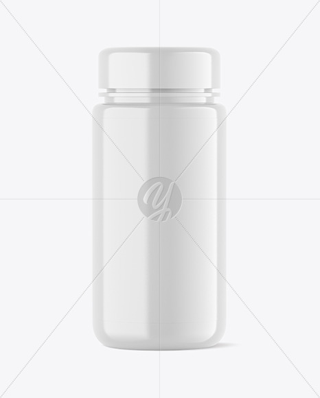 Glossy Plastic Jar Mockup