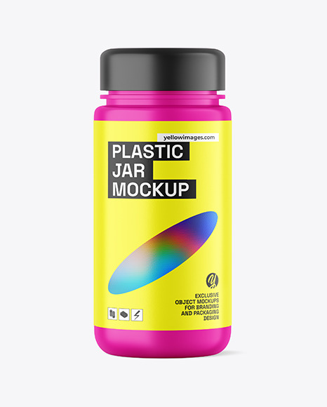 Matte Plastic Jar Mockup - Plastic jar mockup