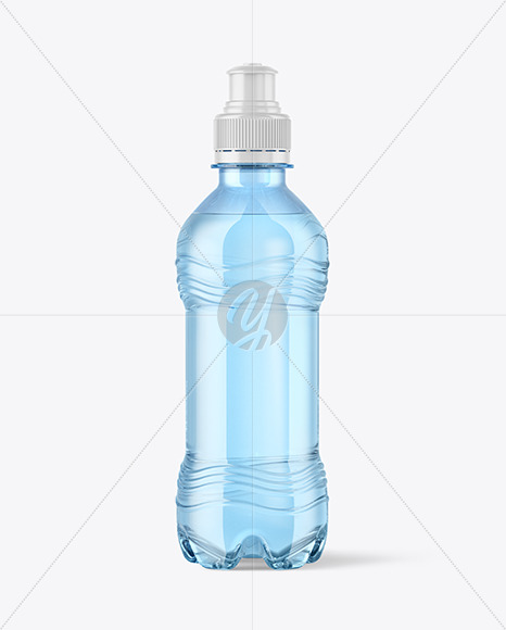 Colored PET Water Bottle Mockup