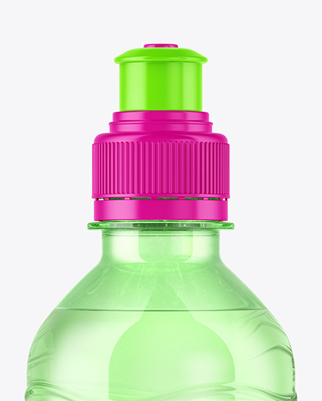 Colored PET Water Bottle Mockup