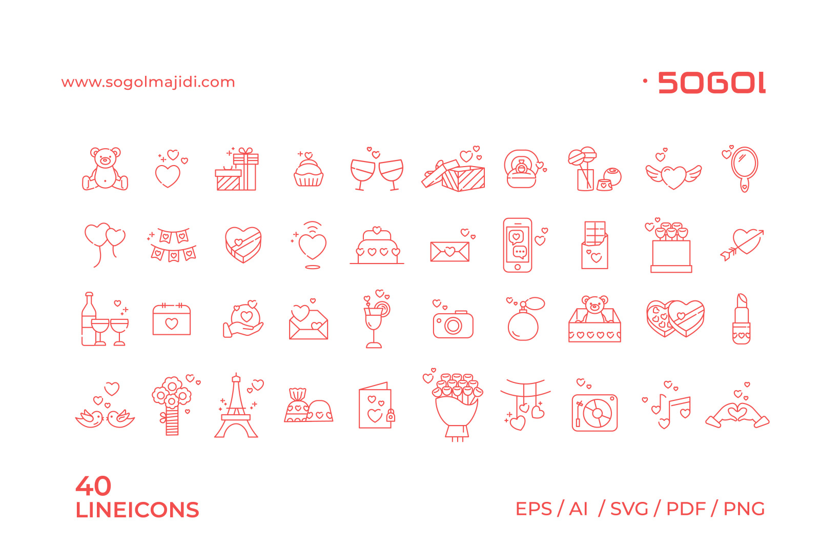 40 Valentine ICONS