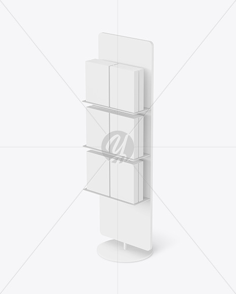 Display Stand With Boxes Mockup