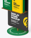 Display Stand With Boxes Mockup