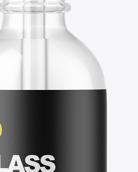 Clear Glass Dropper Bottle Mockup