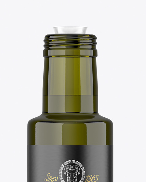 250ml Glass Olive Oil Bottle Mockup