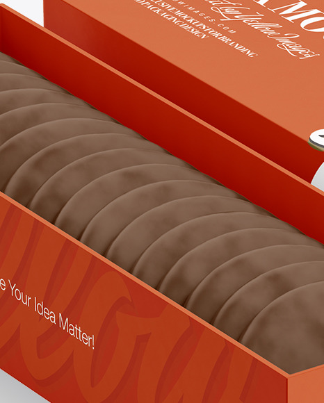 Chocolate Cookie Box Mockup