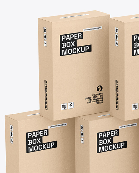 Kraft Boxes Mockup