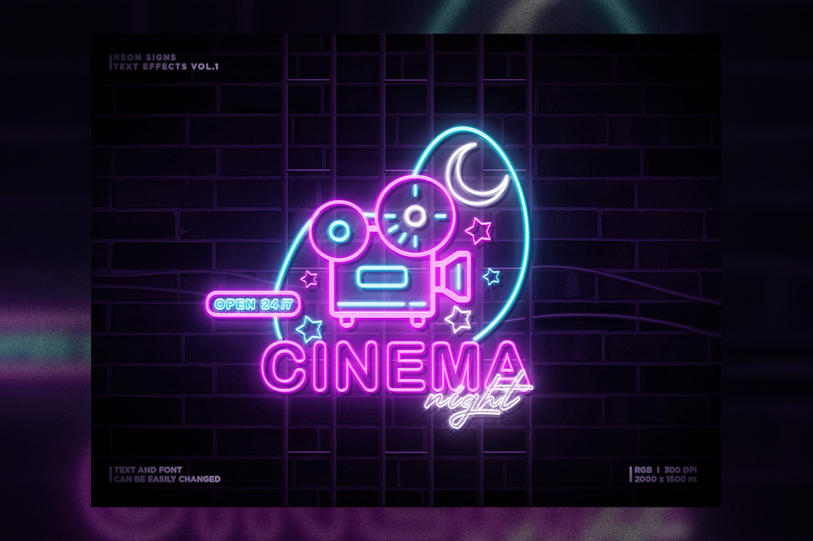 Neon Signs Text Effects Vol.1