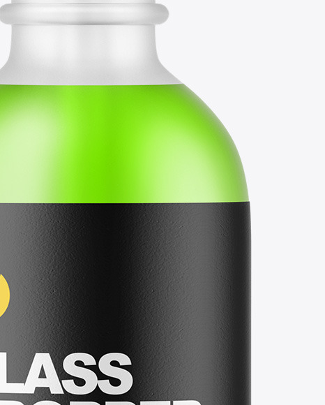 Frosted Glass Dropper Bottle Mockup