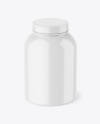 Glossy Plastic Jar Mockup