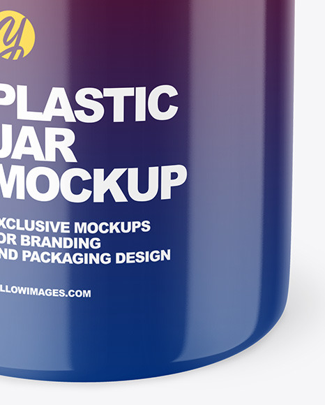 Glossy Plastic Jar Mockup