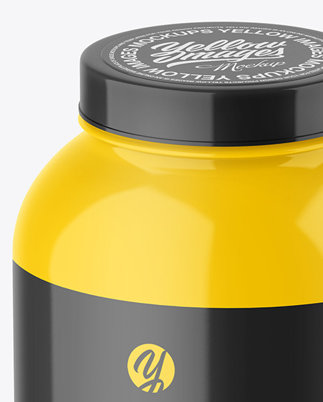 Glossy Plastic Jar Mockup